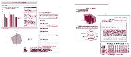 個人の診断結果・組織全体の報告書イメージ